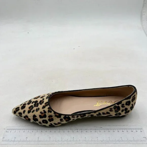 FOWT Women Comfortable Slip On Pointed Toe Flat Heel Pumps Flats Leopard Shoes - Picture 2 of 8